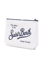 Pochette Aline MC2 Saint Barth bianca con logo a contrasto sul davanti ALI0053 07547L MC2 ST. BARTH KIDS 