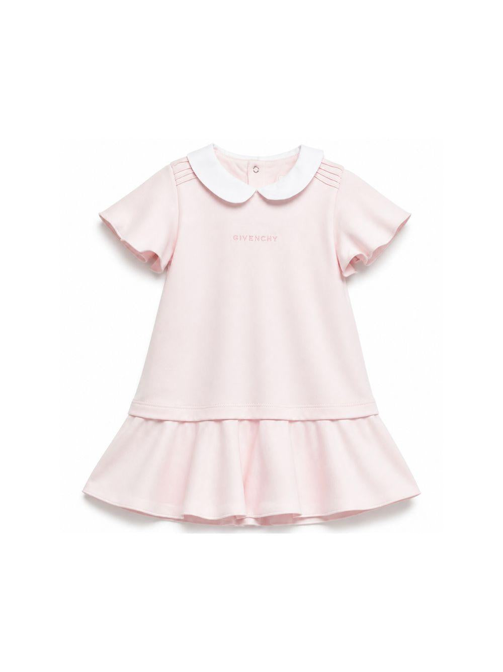 Abito per neonata Givenchy Kids rosa con colletto alla Peter Pan H31268 44Z GIVENCHY KIDS 