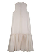 Abito per bambina Michael Kors Kids beige con monogramma e ruches R30592 190 MICHAEL KORS KIDS 