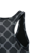 Costume da bagno con stampa per bambina Elisabetta Franchi La Mia Bambina nero con scollo rotondo EFSW022CTV046 D565 ElISABETTA FRANCHI KIDS 