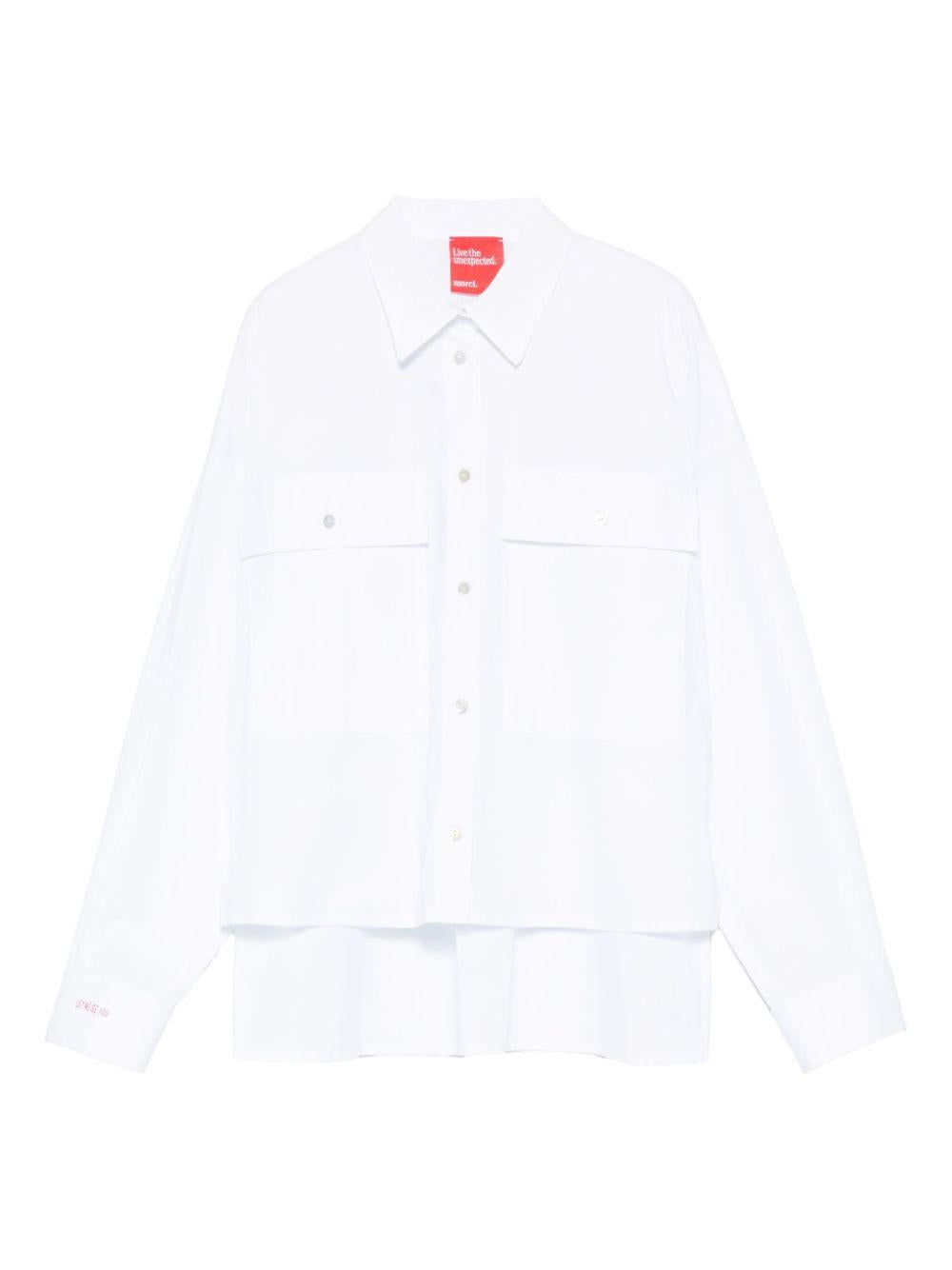 Camicia per donna Merci bianca con due tasche C396U WHITE MERCI 