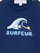 Maglione per neonato Tartine Et Chocolat blu con ricamo surfeur CC18111 46 TArtine & Chocolat KIDS 