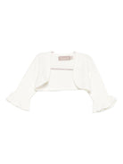 Cardigan per neonata La Stupenderia bianco con dettagli arricciati 1TCGC24 M16 LA STUPENDERIA 