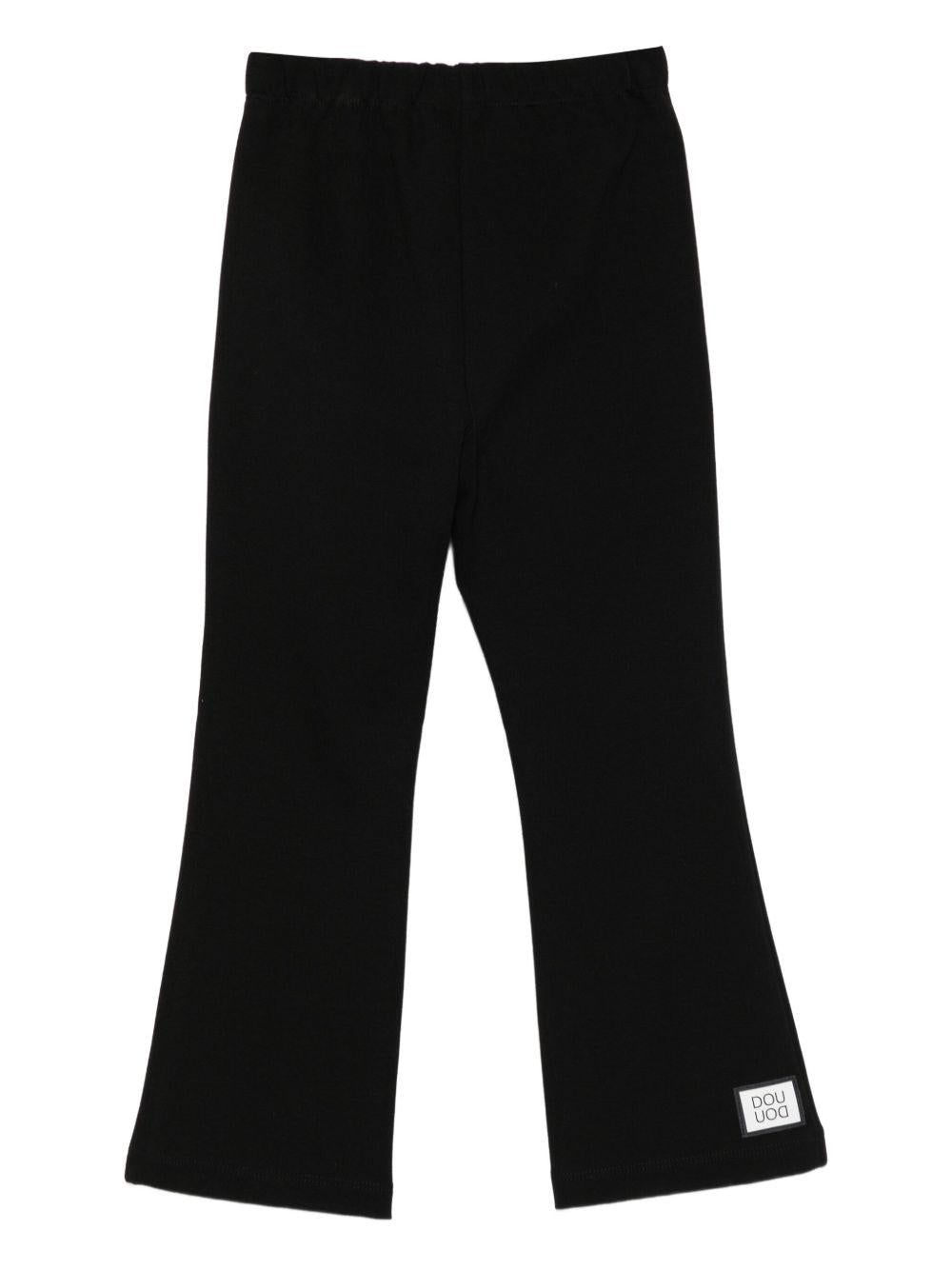 Pantaloni per bambina Douuod Kids nero modello svasato DX6A11 J0371 930 DOUUOD 