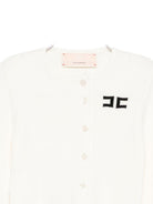 Maglione per bambina Elisabetta Franchi La Mia Bambina bianco con dettaglio con logo EFMA177CFL229 D759 ElISABETTA FRANCHI 