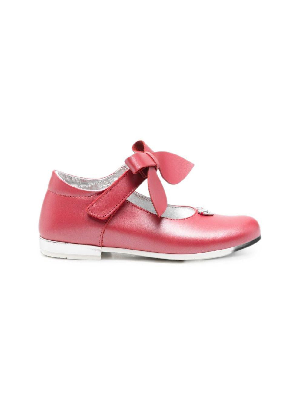 Ballerine per bambina Monnalisa Kids rosse con applicazione fiocco sul davanti 83H000 8777 0043 MONNALISA KIDS 