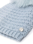 Berretto con pompon per neonato Paz Rodriguez blu con placca con logo 040-130945 23 H98 PaZ RODRIGUEZ KIDS 
