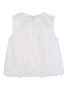 T-shirt per neonata Chloé Kids bianca con applicazioni floreali C20894 117 CHLOE' KIDS 