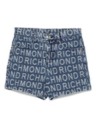 Shorts per bambina John Richmond Junior in denim con effetto jacquard RGP25122SH DENIM JOHN RICHMOND KIDS 