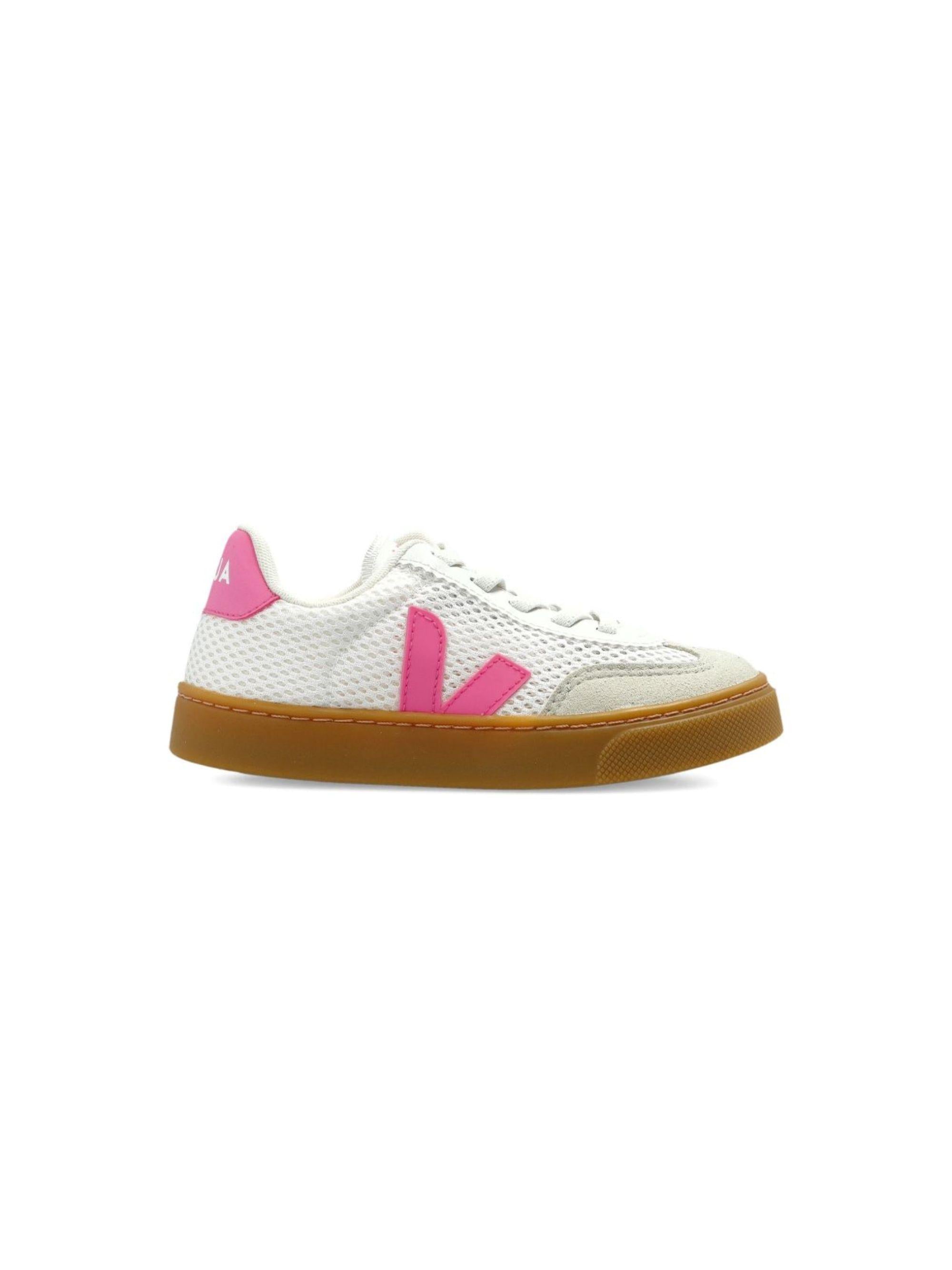 Sneakers per bambina Veja Kids bianche con inserti rosa SY2221523 WHITE MALIBU NATURAL VEJA KIDS 