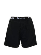 Costume da bagno per bambino Palm Angels Kids nero con logo in vita PBFD005S26FAB001 110 PALM ANGELS KIDS 