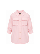 Abito per bambina Balmain Kids rosa con colletto classico BZ1B10 I0196 50HOR BALMAIN KIDS 