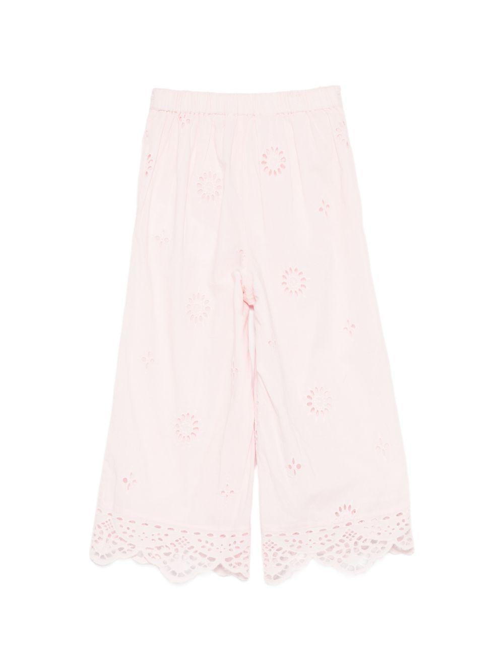 Pantaloni per bambina Louise Misha rosa con dettagli ricamati GRI-S26-P0147 PINK LOUISE MISHA KIDS 