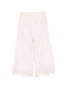 Pantaloni per bambina Louise Misha rosa con dettagli ricamati GRI-S26-P0147 PINK LOUISE MISHA KIDS 