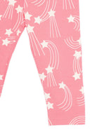 Leggins per neonata Mini Rodini rosa con stampa stelle all-over 26230134NB PINK MINI RODINI 