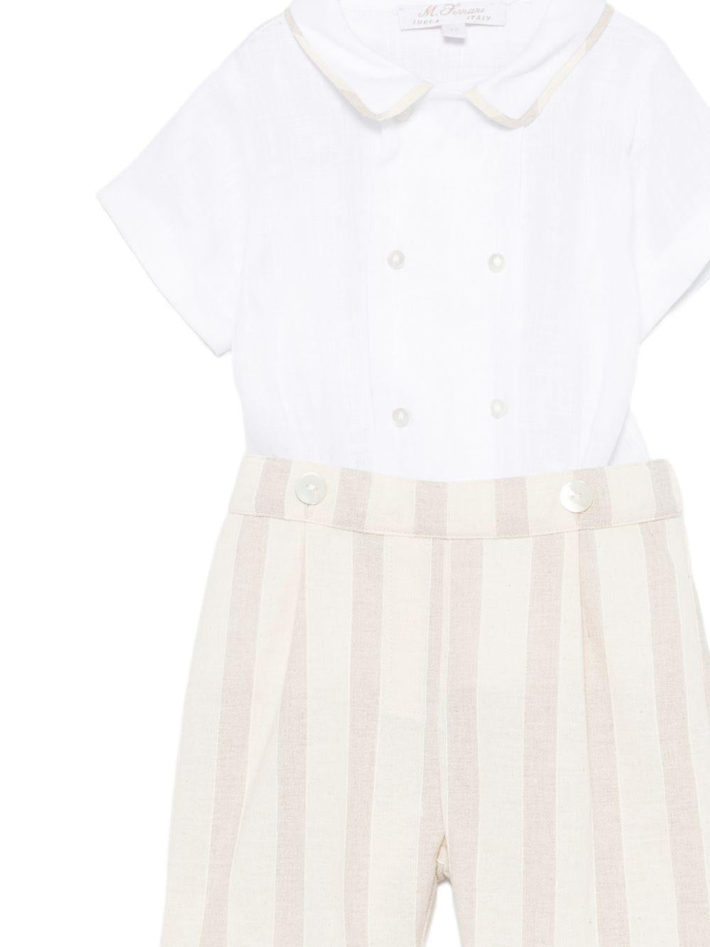 Tutina per neonato Mariella Ferrari multicolore con design a righe PLF6 ECRU MARIELLA FERRARI KIDS 