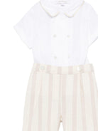Tutina per neonato Mariella Ferrari multicolore con design a righe PLF6 ECRU MARIELLA FERRARI KIDS 