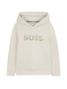 Felpa per bambino BOSS Kids beige con cappuccio J52355 21C BOSS KIDS 
