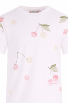 T-shirt per bambina Bonpoint bianca con stampa ciliegie S06GTSK00001 102 BONPOINT KIDS 