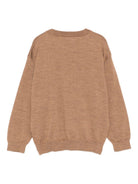 Maglione per bambini Fendi Kids marrone con logo ricamato JUG184 AS5P F0QU5 FENDI KIDS 