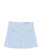 Gonna per bambina Balmain Kids azzurra con dettagli bottoni BY7A71 J0371 652 BALMAIN KIDS 
