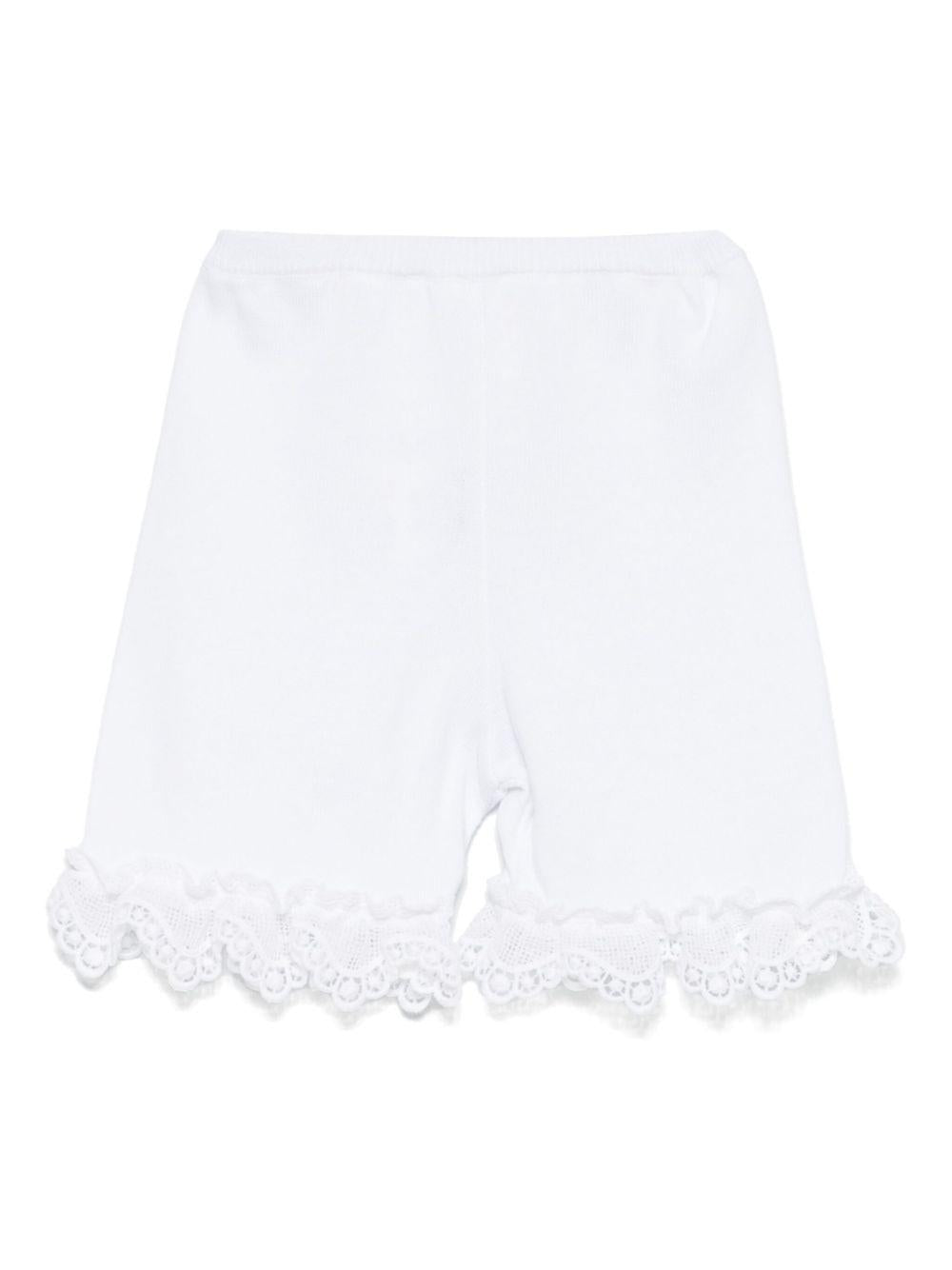 Shorts per neonata JESURUM BABY Cecilia bianco con rifinitura crochet CECILIA VAR.62 JESURUM 