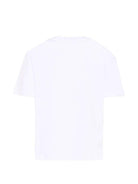 T-shirt per bambino MSGM Kids bianca con stampa logo S6MSJUTH005 001 MSGM KIDS 