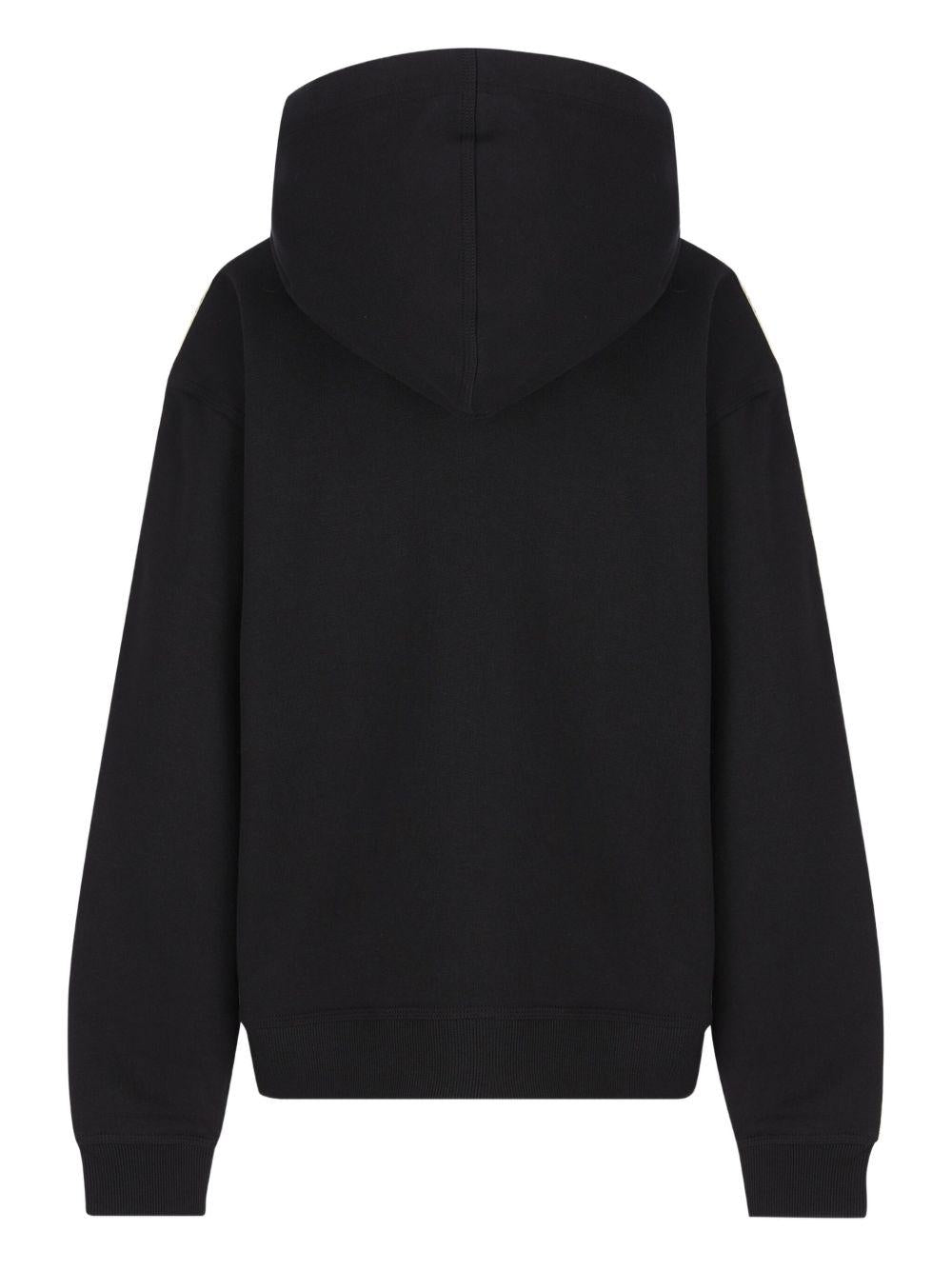 Felpa per bambini Burberry Kids nera con logo ricamato e zip 8108062 A1189 BURBERRY KIDS 
