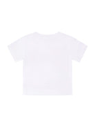 T-shirt per neonato Stella McCartney Kids bianca con stampa balene sul davanti TY8560 Z0434 100 STELLA McCARTNEY KIDS 