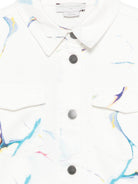 Giubbino per bambino Stella McCartney Kids in denim bianco con stampa grafica TY2A87 Z3474 101MC STELLA McCARTNEY KIDS 