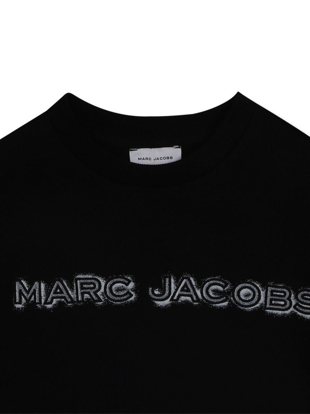 Felpa per bambino The Marc Jacobs Kids nero con stampa logo W60634 09B THE MARC JACOBS KIDS 