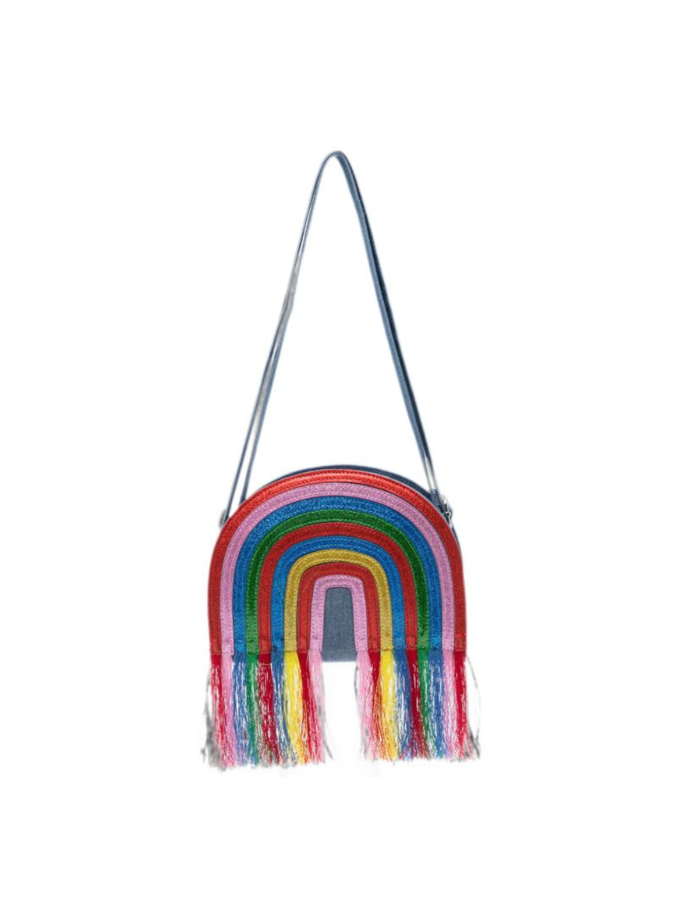Borsa per bambina Stella McCartney Kids in denim con motivo arcobaleno TZ0B18 Z4161 606 STELLA McCARTNEY KIDS 