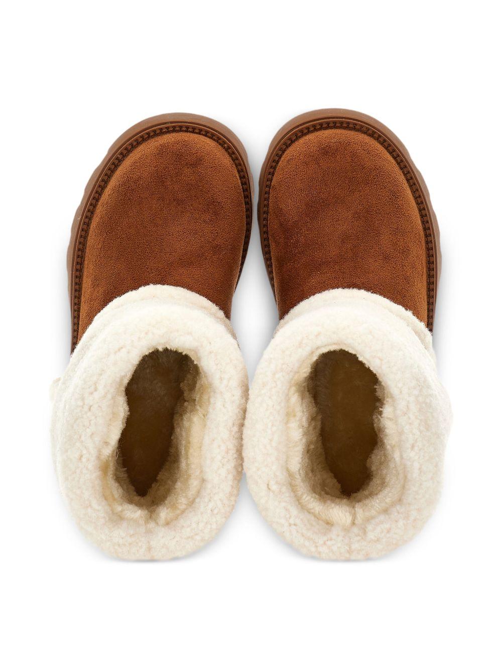 Stivaletti per bambina Monnalisa marrone con fodera in pelle di pecora 87F002 6702 0006 MONNALISA 