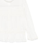 Blusa per bambina Ermanno Scervino Junior bianco con ricamo SFCA032CCF019 B002 ERMANNO SCERVINO KIDS 