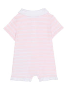 Set tutina e bavaglino per neonata Balmain Kids rosa con motivo a righe BYB000 Z3657 51EBC BALMAIN KIDS 