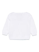 Cardigan per neonata La Stupenderia bianco in cotone con tasca applicata sul petto SCCR71800 C07 LA STUPENDERIA KIDS 