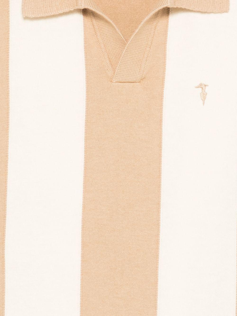 T-shirt per bambino Trussardi Junior beige con design a righe TBP26127PO BEIGE N.E. TRUSSARDI KIDS 