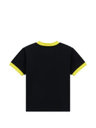 T-shirt per bambino Amiri Kids nera con logo sul davanti ACTOJR1029 001 AMIRI KIDS 
