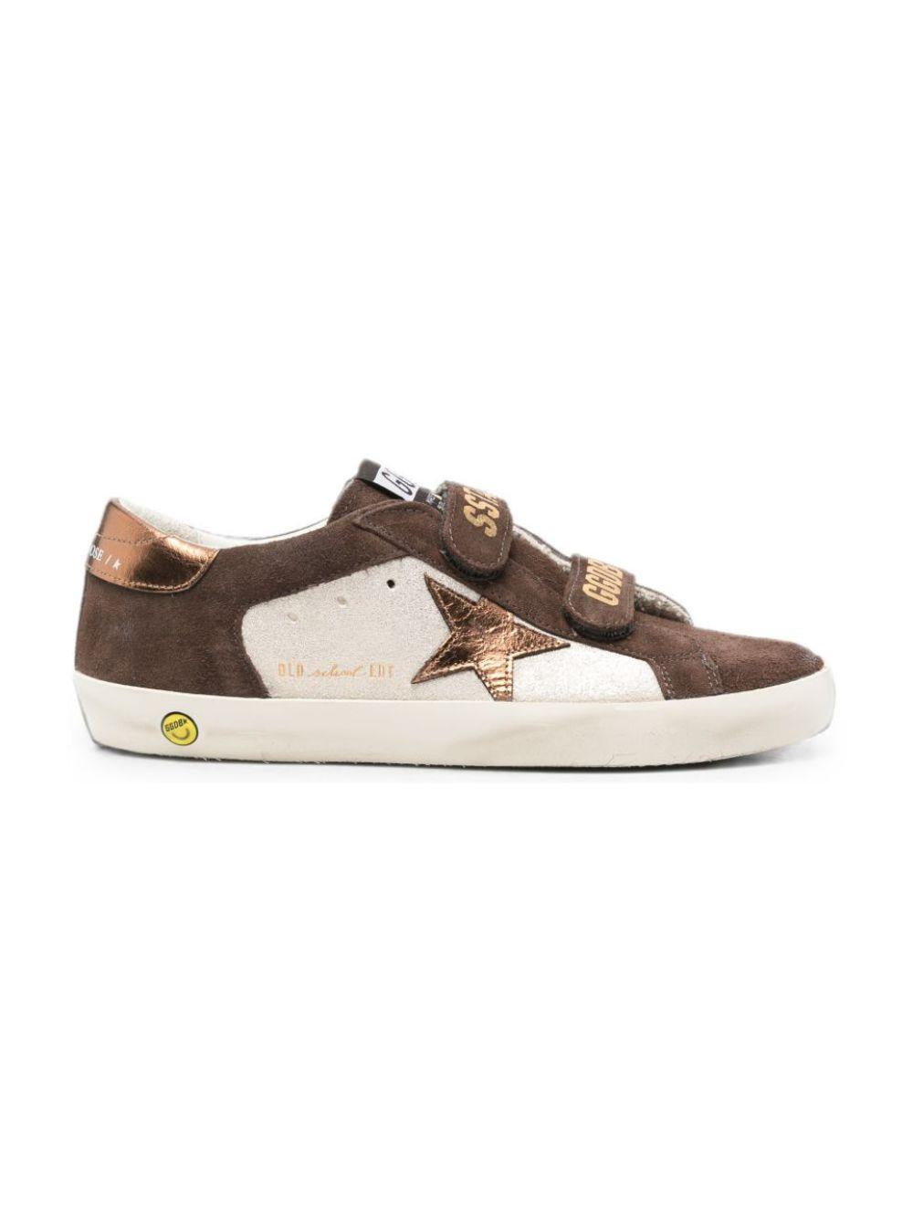 Sneakers per bambino Golden Goose Kids marroni con dettaglio stella sul lato F00143F008778 15451 GOLDEN GOOSE KIDS 