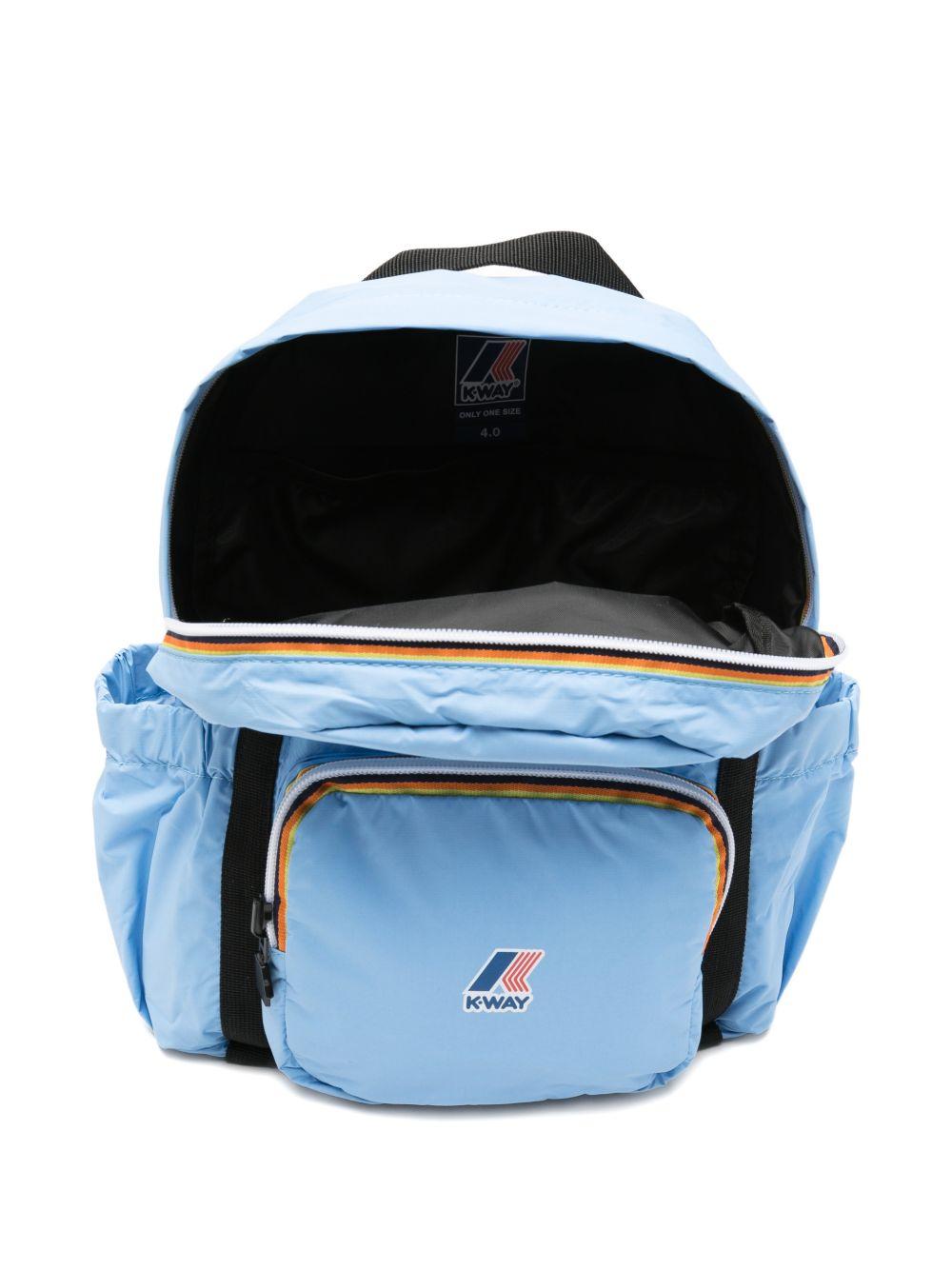 Zaino per bambini Le Vrai 4.0 K-Way Kids blu rosso con zip e patta con logo K81421W 356 K-WAY KIDS 