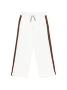 Pantaloni per bambino Eleventy Kids bianco con dettaglio righe sui lati EZ6I60 Z3999 101MA ELEVENTY KIDS 