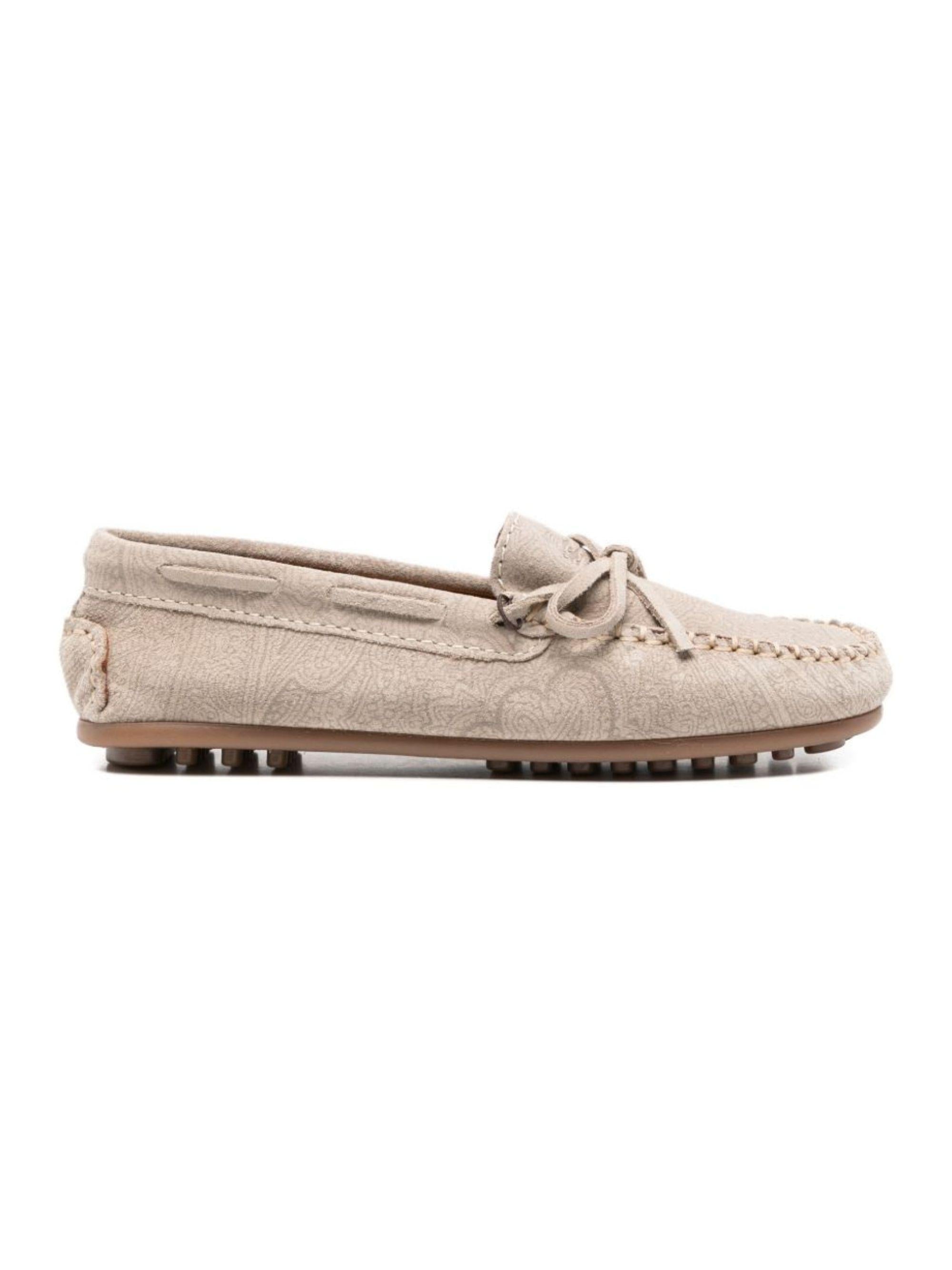 Mocassini per bambino Etro Kids beige in camoscio con stampa paisley GY0P76 Z3723 113BG ETRO KIDS 