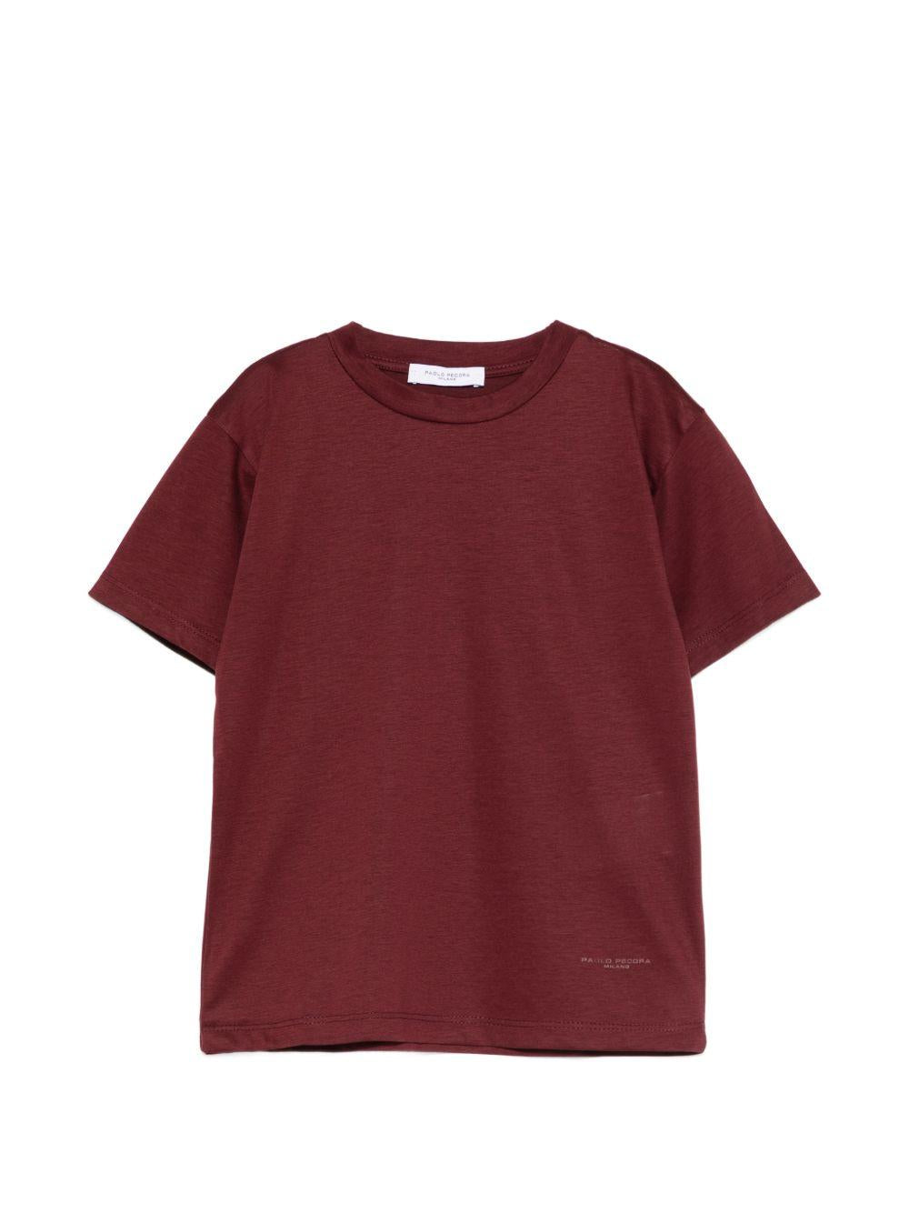 T-shirt per bambino Paolo Pecora Kids rosso ciliegia con maniche corte PP4219 CHERRY PAOLO PECORA KIDS 