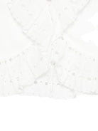 T-shirt per bambina Louise Misha bianca con bordi arricciati GRI-S26-V0139 OFF WHITE LOUISE MISHA KIDS 