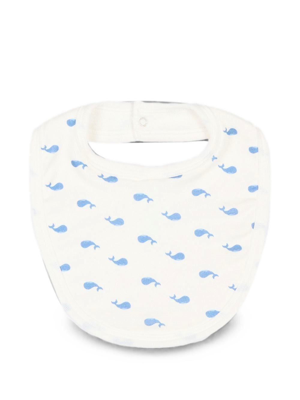 Set di due bavaglini per neonato Petit Bateau multicolore con stampa balene A0GLI 00 PETIT BATEAU KIDS 