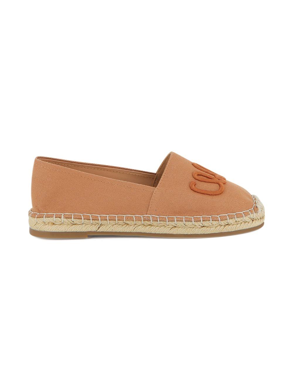 Espadrilles per bambina Chloé Kids marrone chiaro con ricamo C20879 239 CHLOE' KIDS 