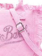Borsa Colette MC2 Saint Barth rosa con logo impreziosito da strass sul davanti COL0001 00403L MC2 ST. BARTH KIDS 