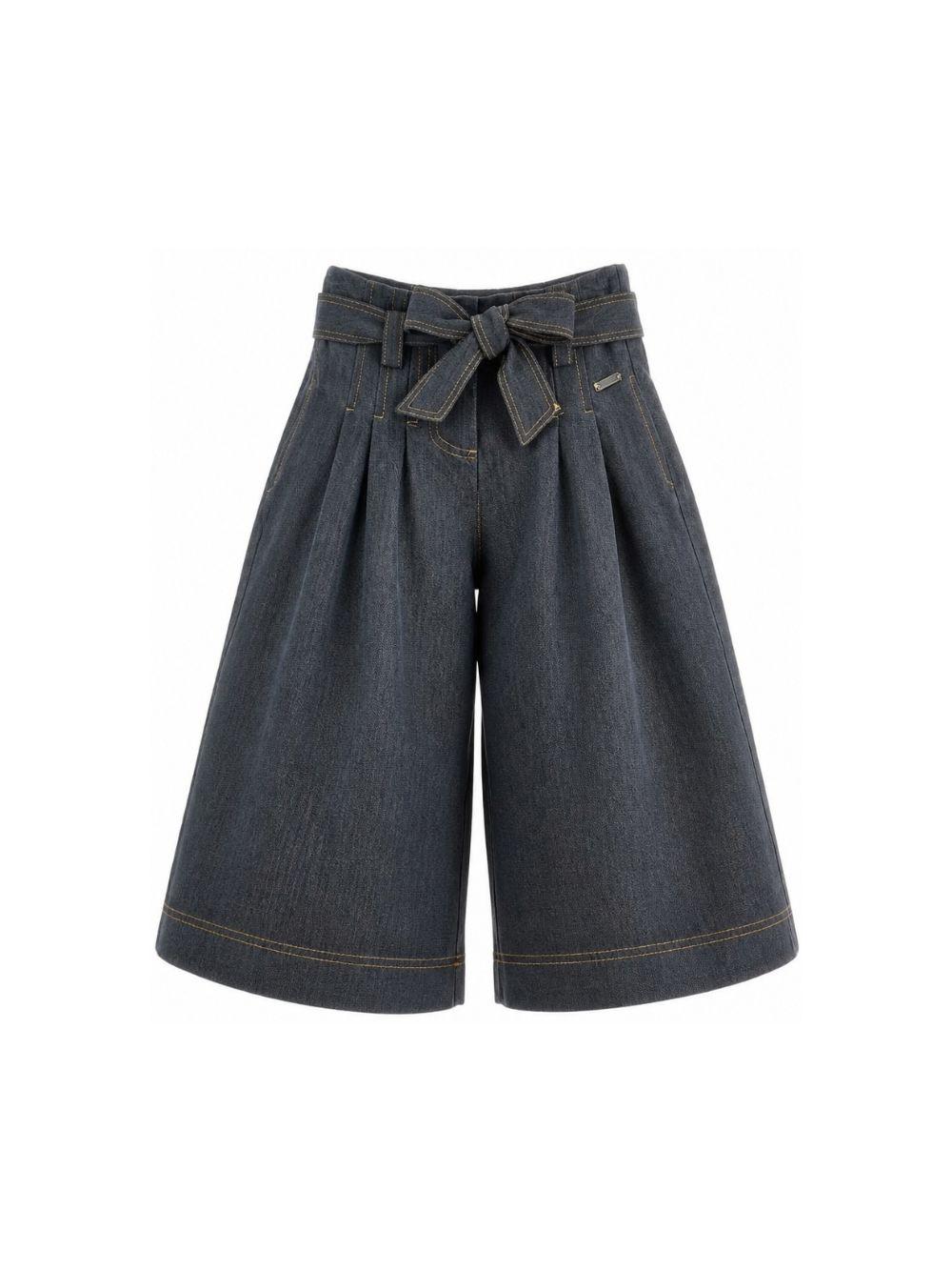 Pantaloni per bambina Monnalisa Kids grigi con dettagli plissettati 17H400 8208 032F MONNALISA KIDS 