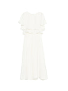 Abito per bambina Balmain Kids bianco con ruches BY1D11 S0192 102 BALMAIN KIDS 