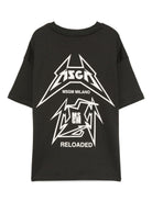 T-shirt per bambino MSGM Kids nera con stampa grafica sul davanti F5MSJGTH267 MS040 MSGM KIDS 